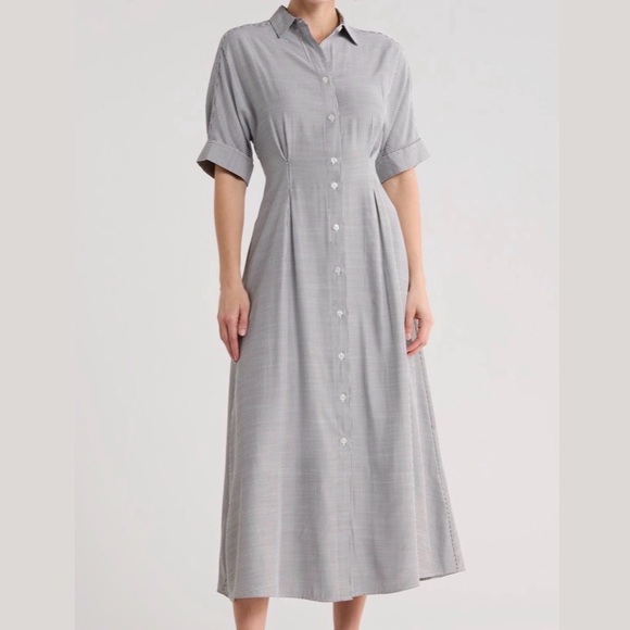 Max Studio Dresses & Skirts - Max Studio Stripe Short Sleeve Maxi Dress